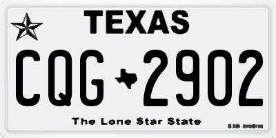 TX license plate CQG2902