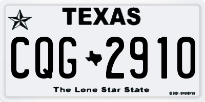 TX license plate CQG2910
