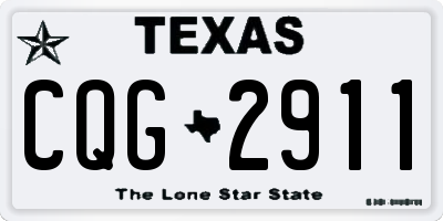 TX license plate CQG2911