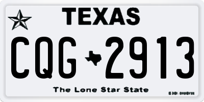 TX license plate CQG2913