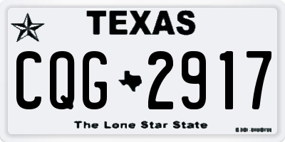 TX license plate CQG2917