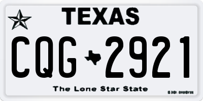 TX license plate CQG2921