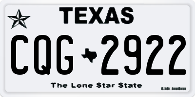 TX license plate CQG2922