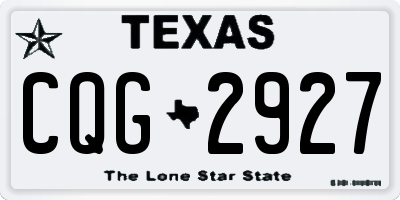 TX license plate CQG2927