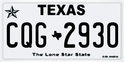 TX license plate CQG2930