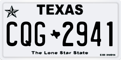 TX license plate CQG2941