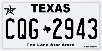 TX license plate CQG2943