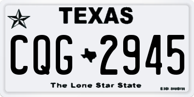 TX license plate CQG2945
