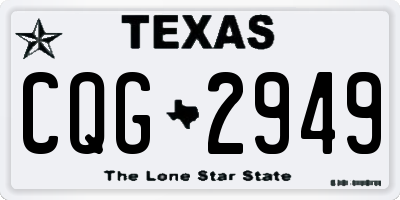 TX license plate CQG2949