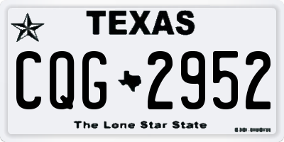TX license plate CQG2952