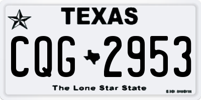 TX license plate CQG2953