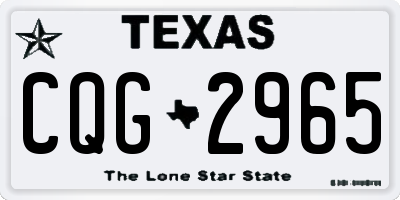 TX license plate CQG2965