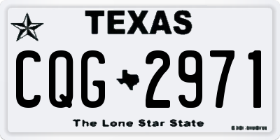 TX license plate CQG2971