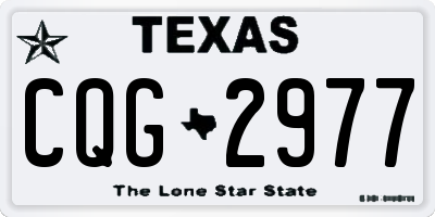 TX license plate CQG2977