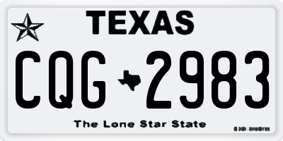 TX license plate CQG2983