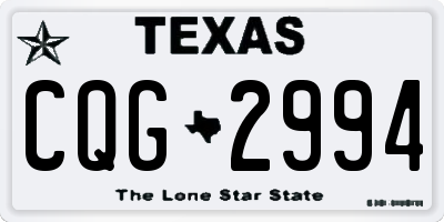 TX license plate CQG2994