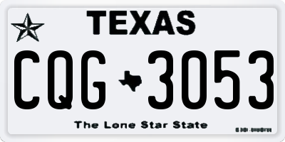 TX license plate CQG3053