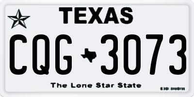 TX license plate CQG3073