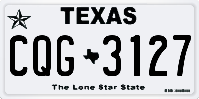 TX license plate CQG3127
