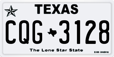 TX license plate CQG3128