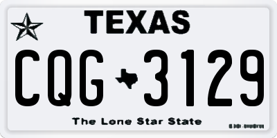 TX license plate CQG3129