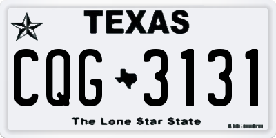 TX license plate CQG3131