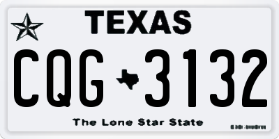 TX license plate CQG3132