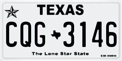 TX license plate CQG3146