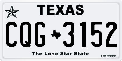 TX license plate CQG3152
