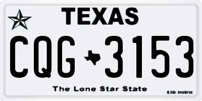 TX license plate CQG3153