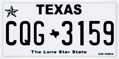 TX license plate CQG3159