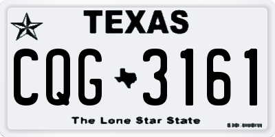 TX license plate CQG3161