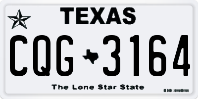 TX license plate CQG3164