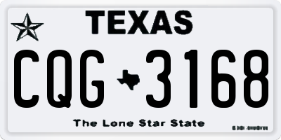 TX license plate CQG3168