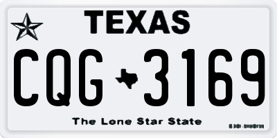 TX license plate CQG3169