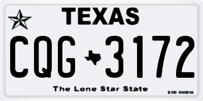TX license plate CQG3172
