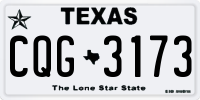 TX license plate CQG3173