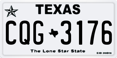 TX license plate CQG3176