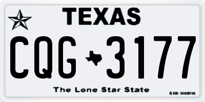 TX license plate CQG3177
