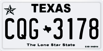 TX license plate CQG3178