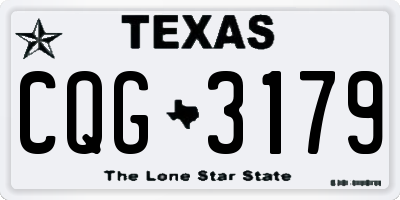 TX license plate CQG3179