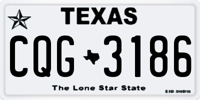 TX license plate CQG3186
