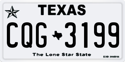 TX license plate CQG3199