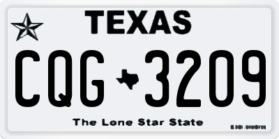 TX license plate CQG3209
