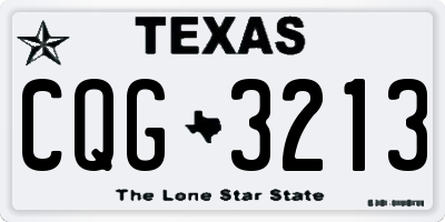 TX license plate CQG3213