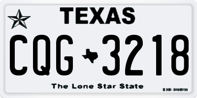 TX license plate CQG3218