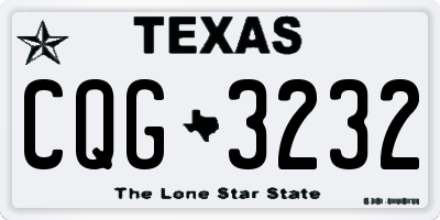 TX license plate CQG3232