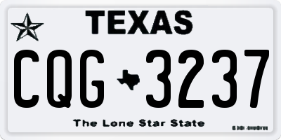 TX license plate CQG3237