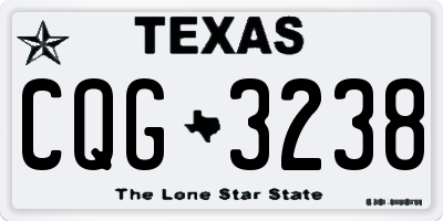 TX license plate CQG3238