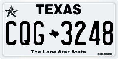 TX license plate CQG3248